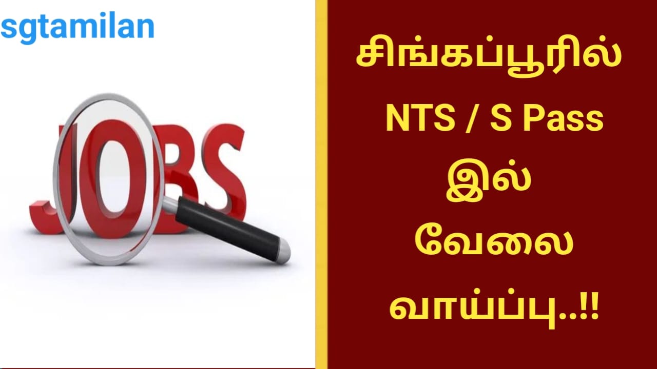 சிங்கப்பூரில் NTS / S Pass இல் வேலை வாய்ப்பு..!!