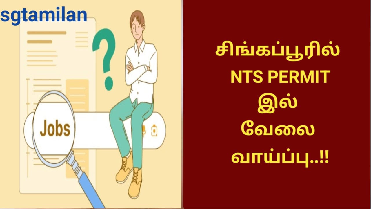 சிங்கப்பூரில் NTS PERMIT இல் வேலை வாய்ப்பு..!!