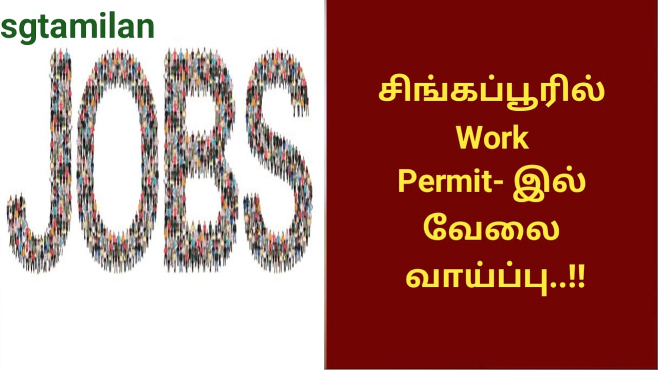 சிங்கப்பூரில் Work Permit- இல் வேலை வாய்ப்பு..!!