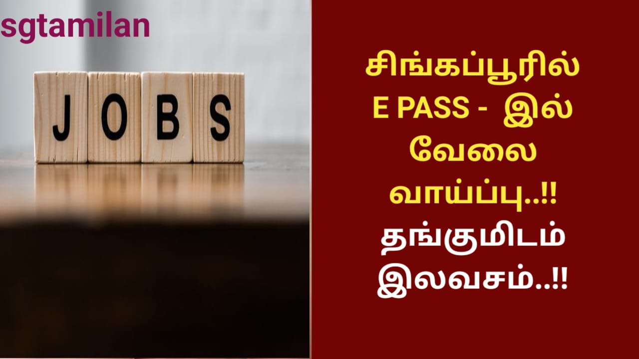 சிங்கப்பூரில் E PASS – இல் வேலை வாய்ப்பு..!!தங்குமிடம் இலவசம்..!!