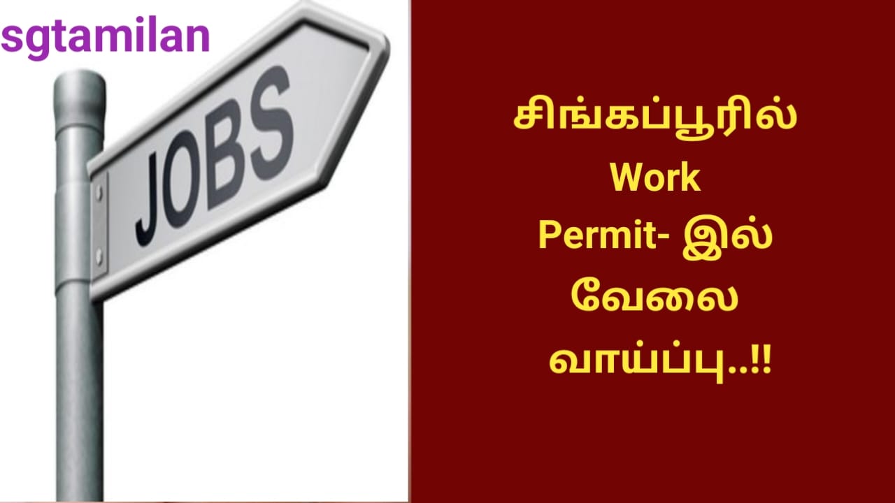 சிங்கப்பூரில் Work Permit- இல் வேலை வாய்ப்பு..!!